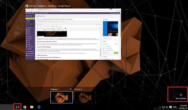 The List of Useful Windows 10 Tips and Tricks for Desktop virtual desktops