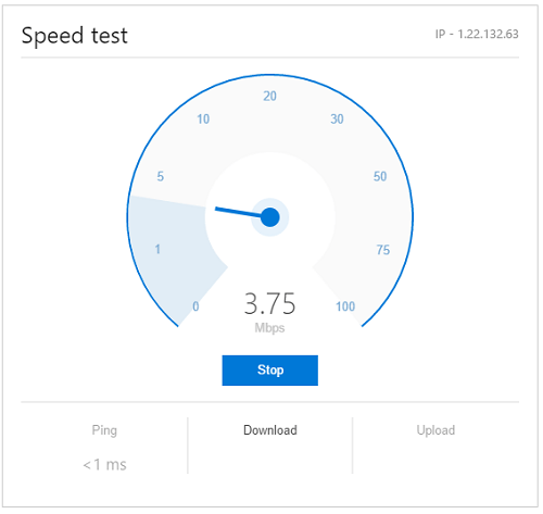 speed test download test error