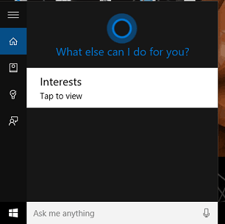Cortana voice commands