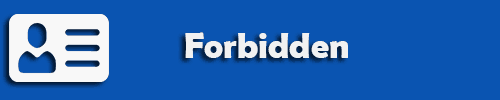403 Forbidden