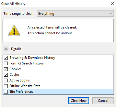 Check Browsing Download History, Cookies, and Cache