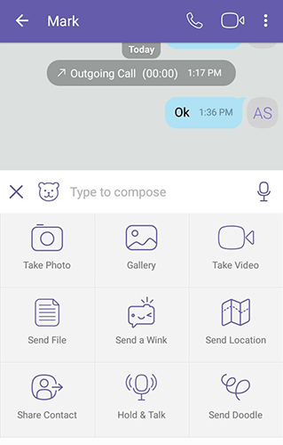 viber chat full screen