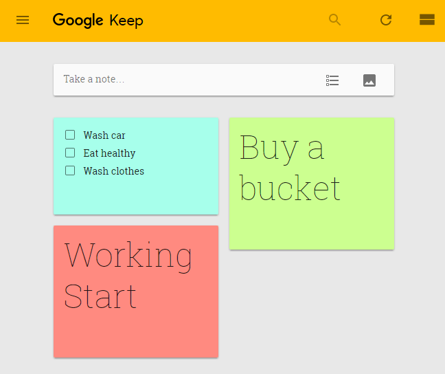 evernote or google keep