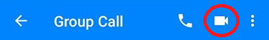 Messenger app video call icon