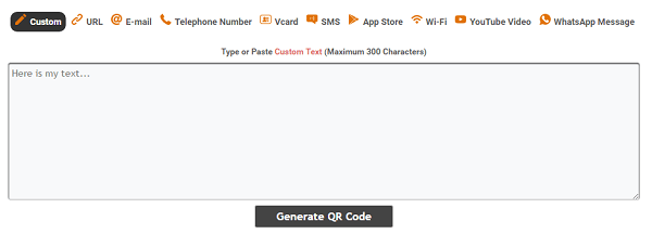 QR Code Generator vt