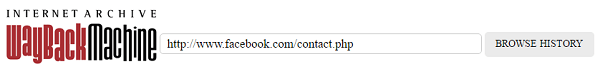 The Wayback Machine type url