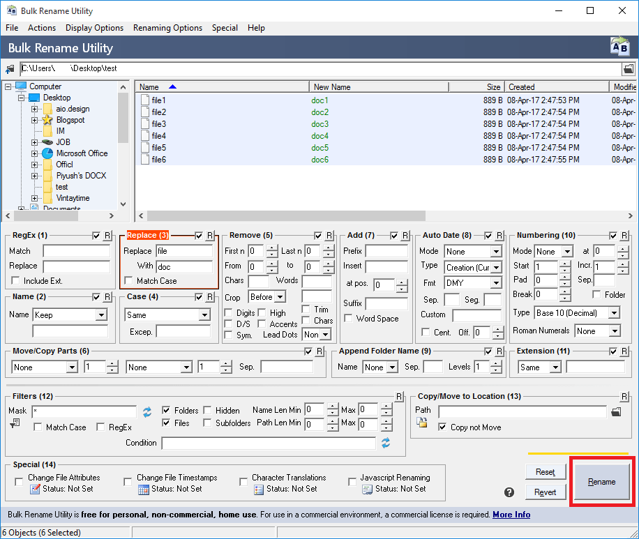 bulk file rename utility alternative