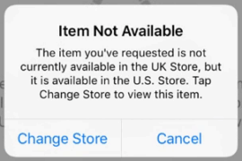itunes item not available