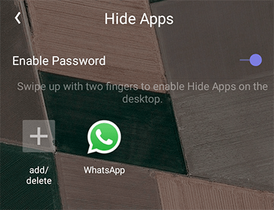 APUS launcher hide apps