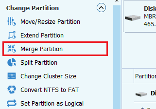 MiniTool Partition merge 0