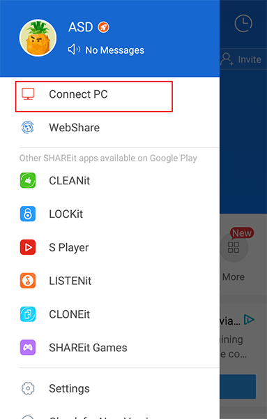SHAREit-android-connect-pc