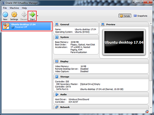VirtualBox-os-start-button