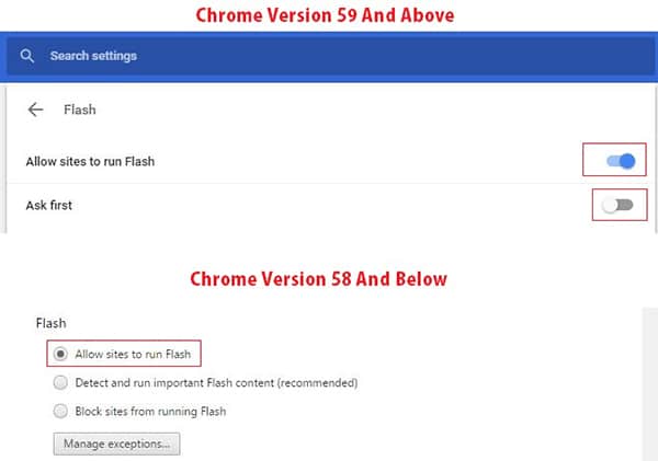 enable adobe flash player plugin for chrome