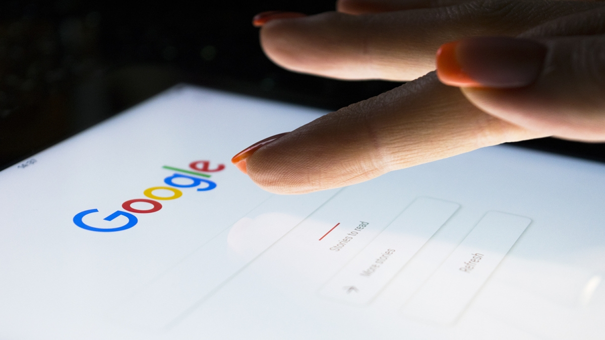 google suche auf tablet