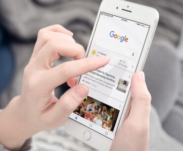 google sucher auf dem smartphone
