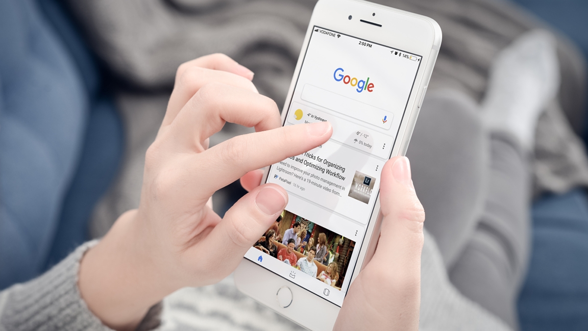 google sucher auf dem smartphone