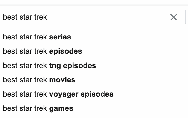 google autocomplete