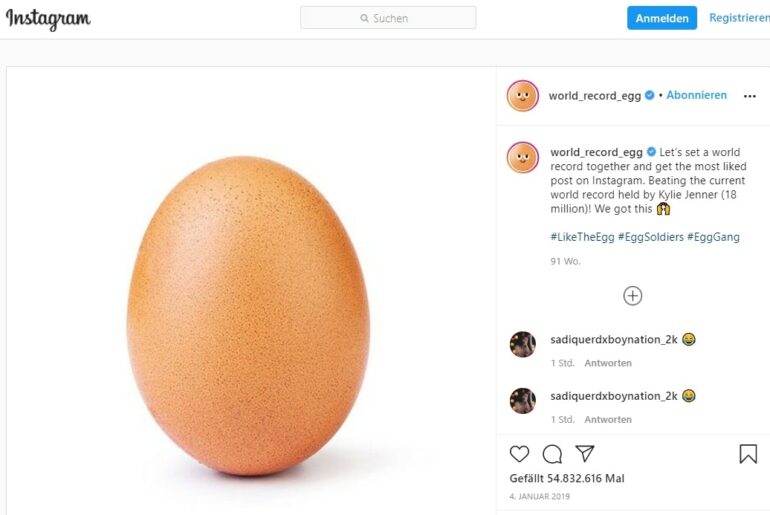 record egg instagram