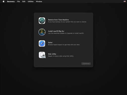 mac restore from time machine