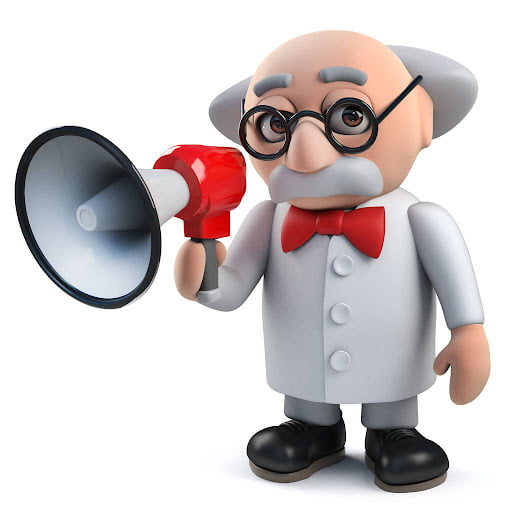 old man with loudhailer icon